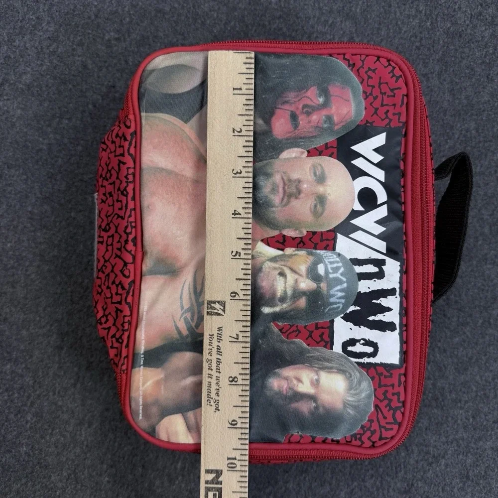 WCW nWo Wrestling Lunch Box Bag 1990s Red STING Goldberg Nash